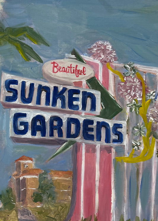 Sunken Gardens Oil Painting
